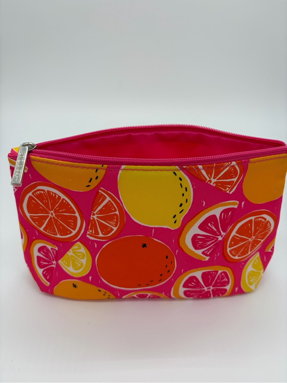 Clinique Pink Citrus Print Makeup Bag